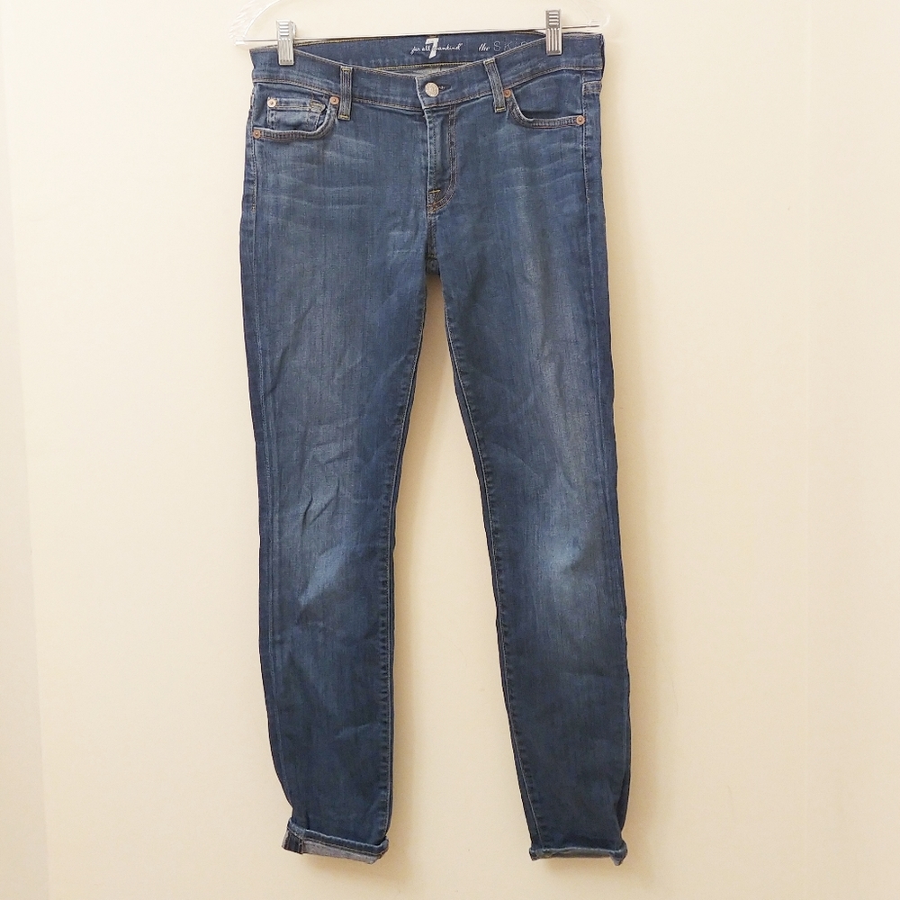 7 For All Mankind Ankle Skinny Denim Jeans Size 29